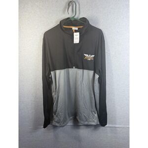Fenwick Pullover Mens 2XL Black Gray 1/4 Zip Mesh Fishing Lightweight Shirt